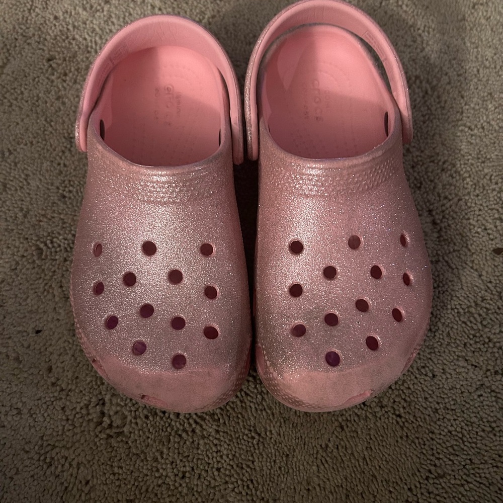 CROCS Kids Sparkly Pink Shoes
